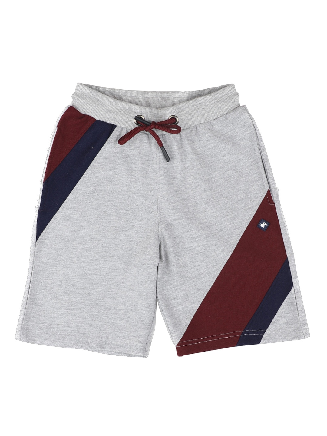 

Stupid Cupid Boys Grey Colourblocked Shorts