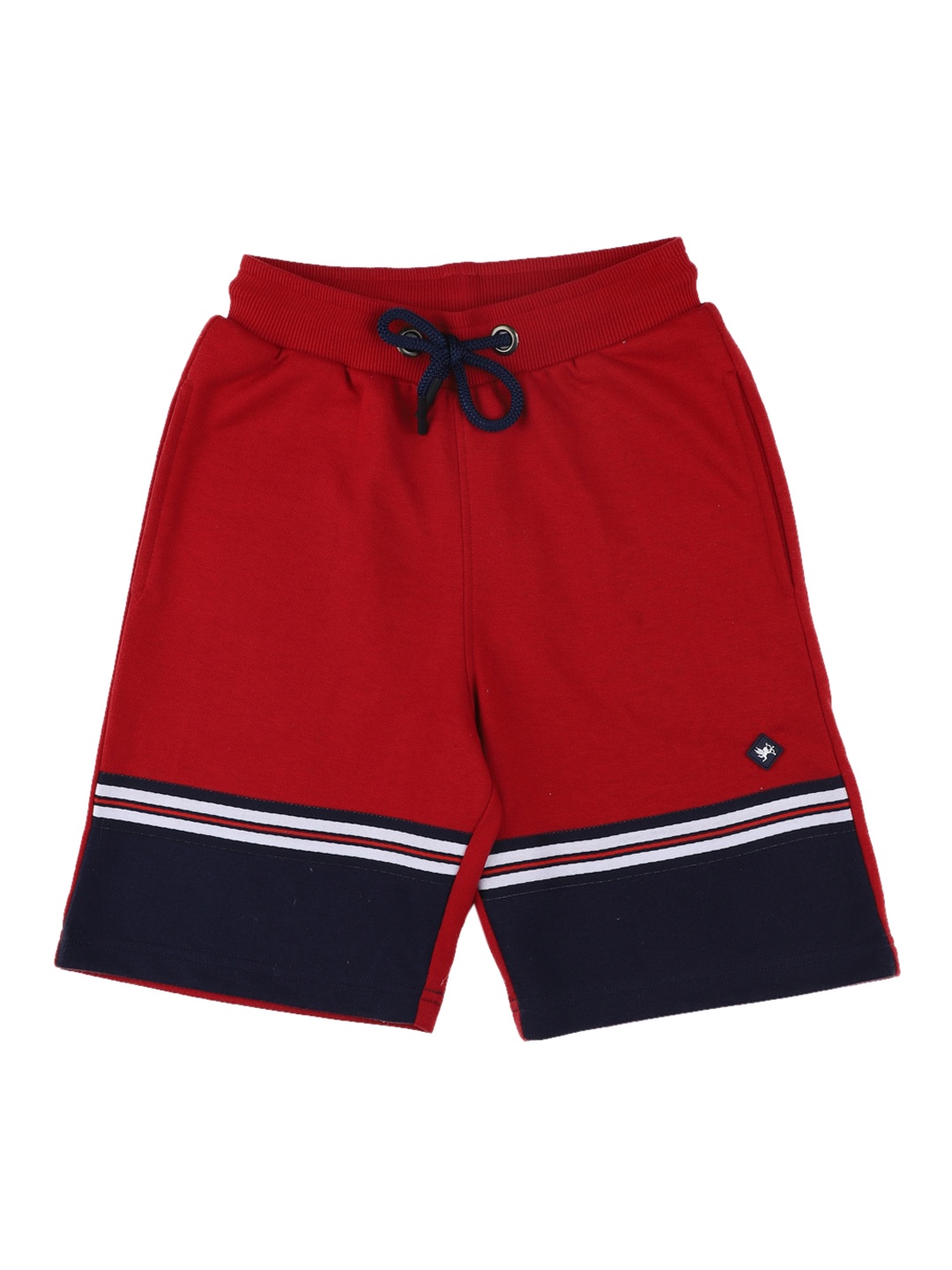 

Stupid Cupid Boys Red Colourblocked Shorts