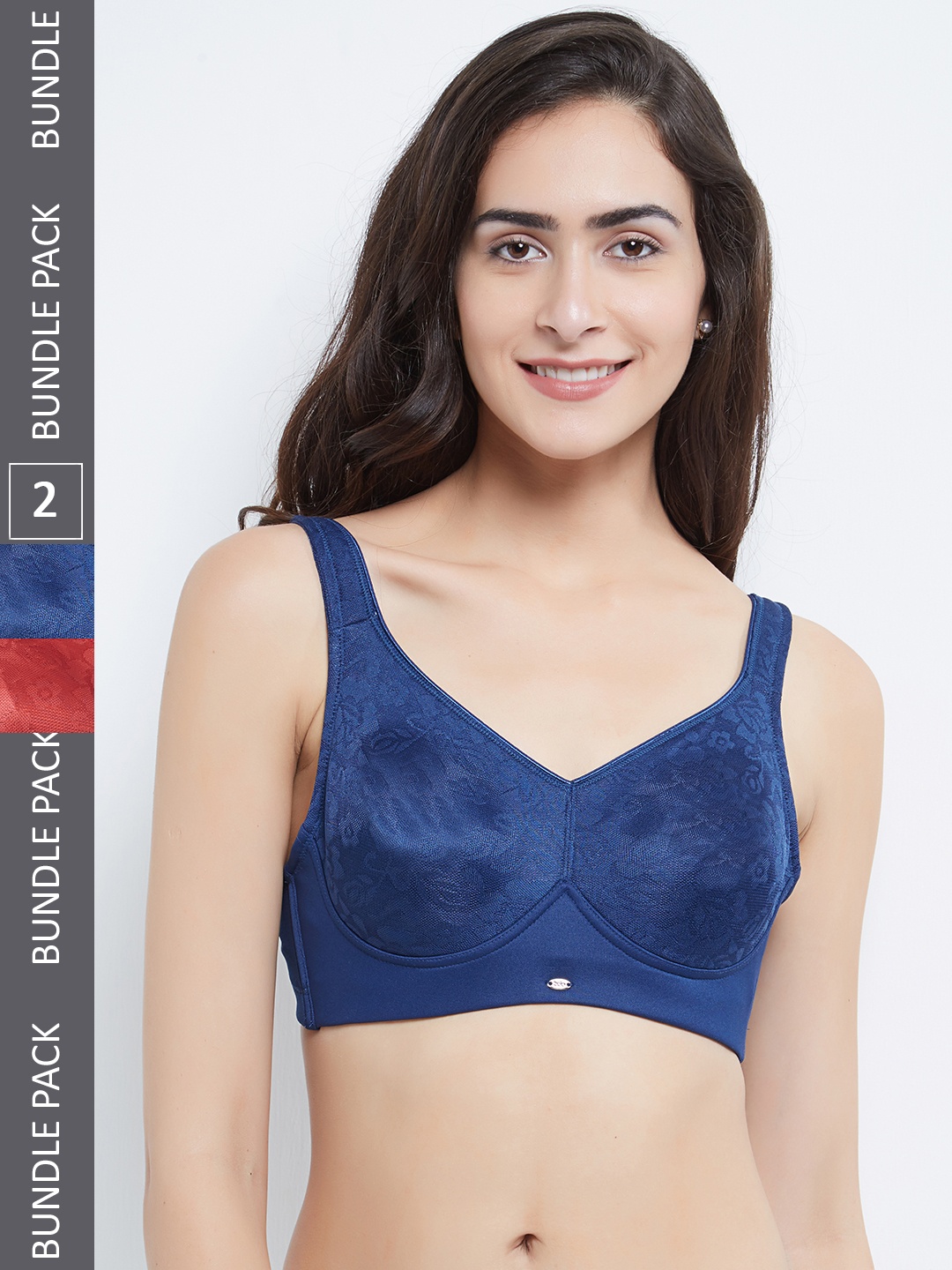 

Soie Pack of 2 Non Padded Minimizer Bra, Pink