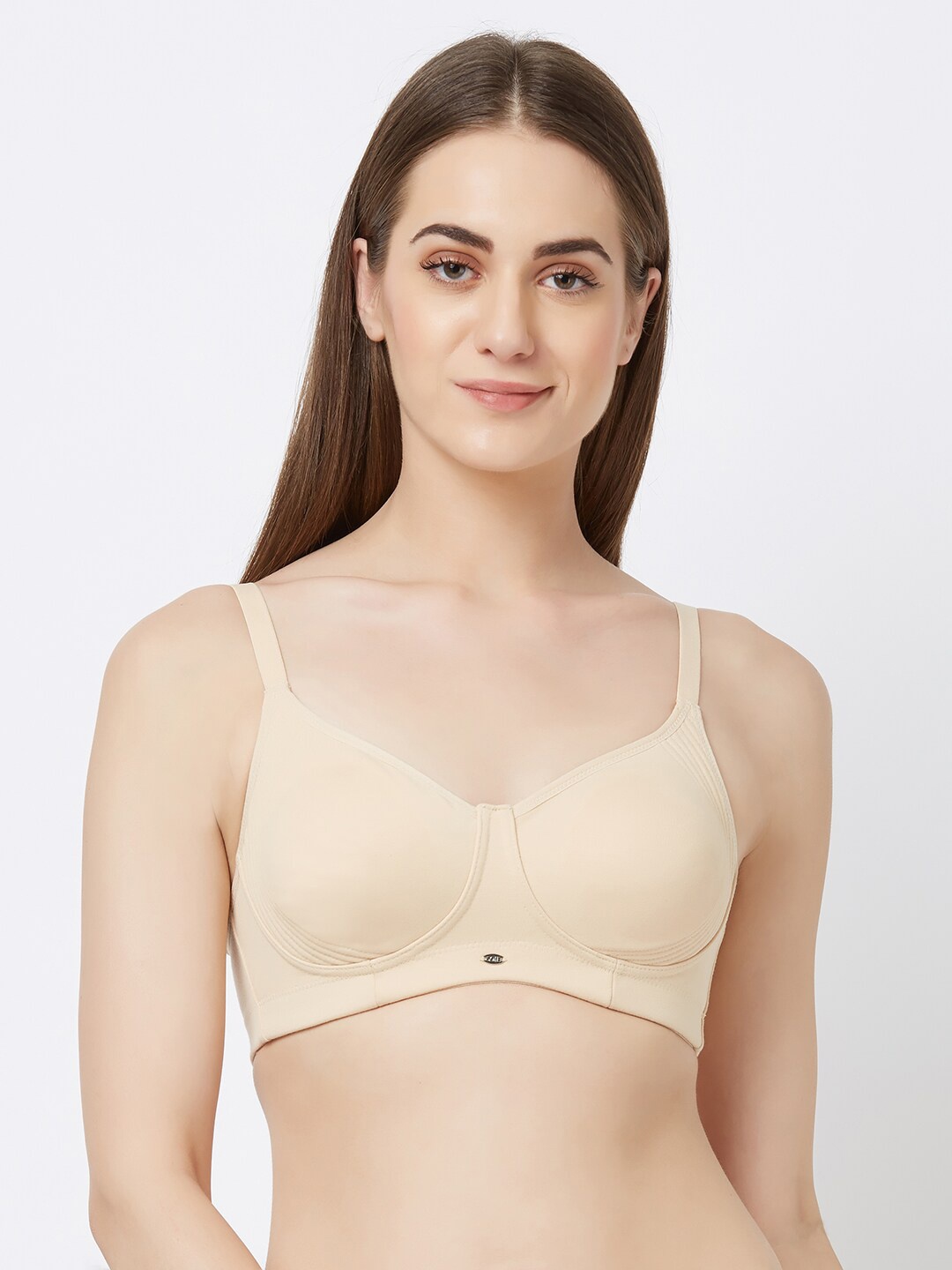 

Soie Women Beige Solid Non-Wired Non Padded Everyday Bra