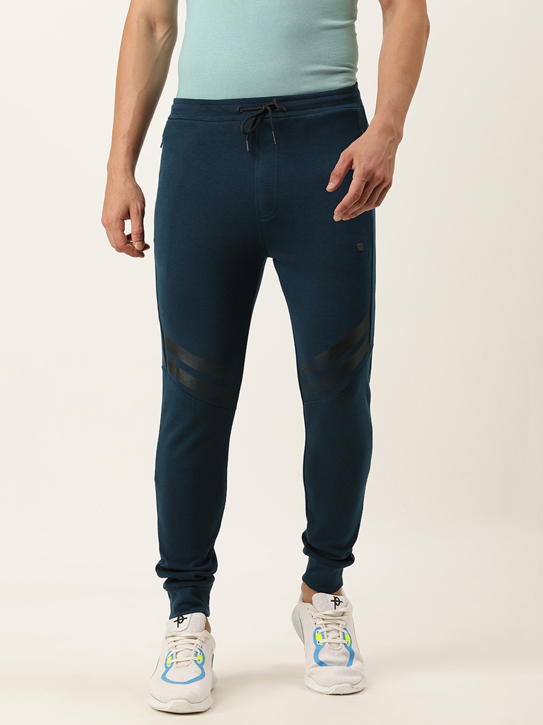 

Proline Active Men Teal Blue Solid Mid Rise Slim Fit Joggers
