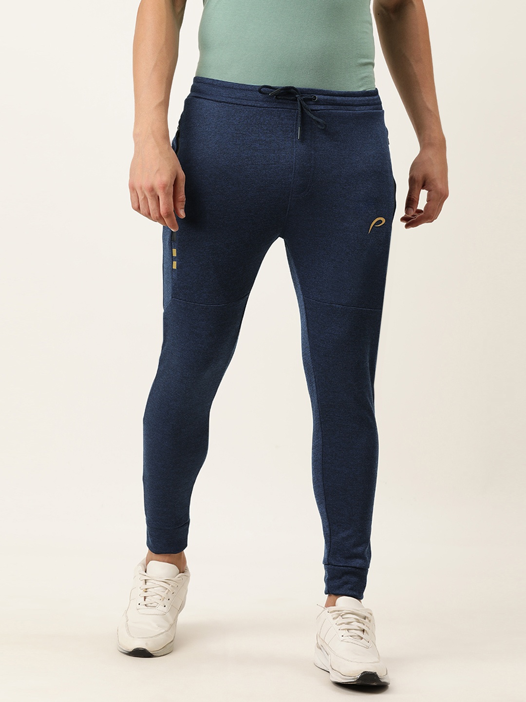 

Proline Active Men Blue Solid Mid Rise Elasticated Casual Joggers