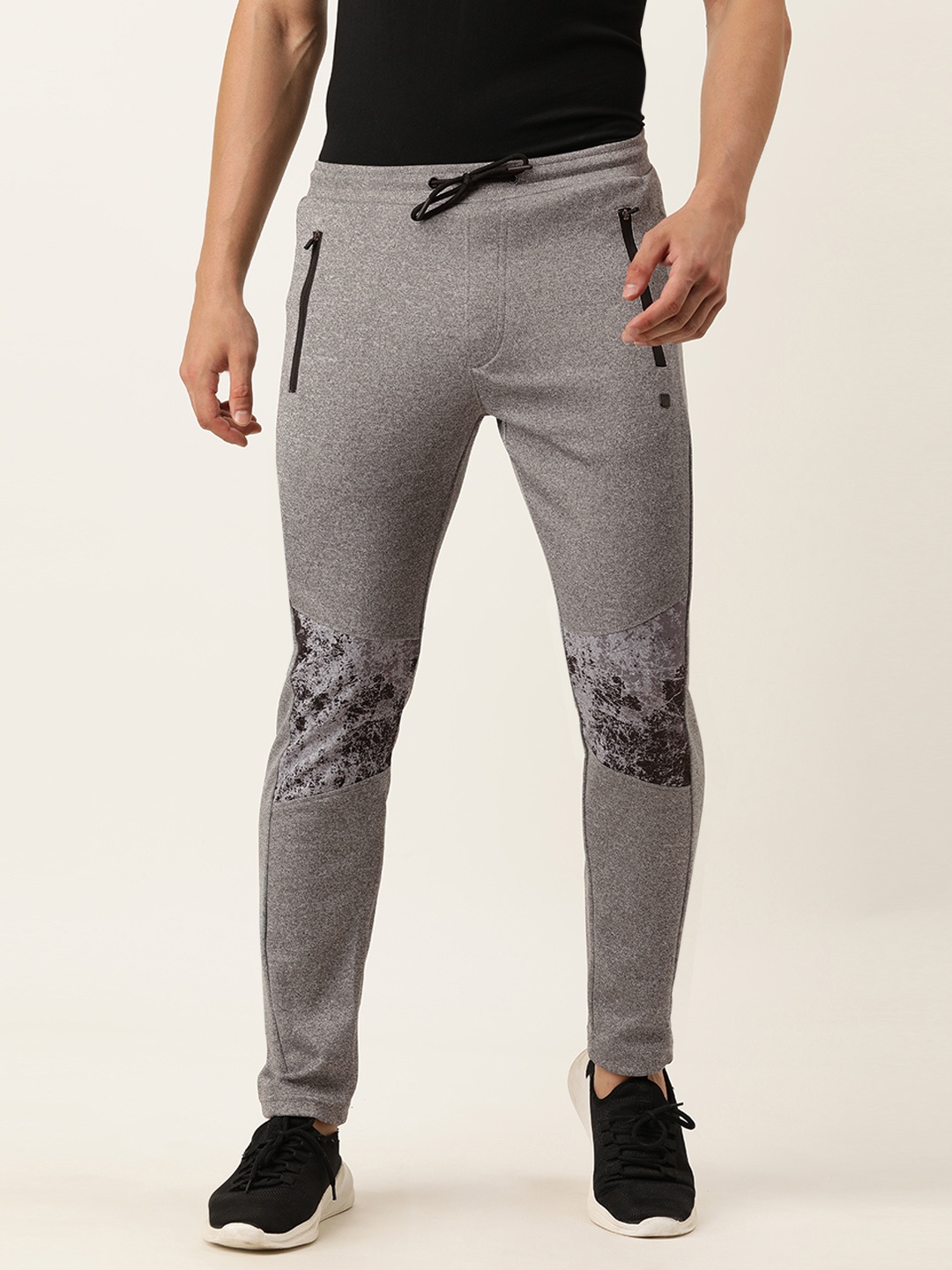 

Proline Active Men Grey Melange Printed Track Pants