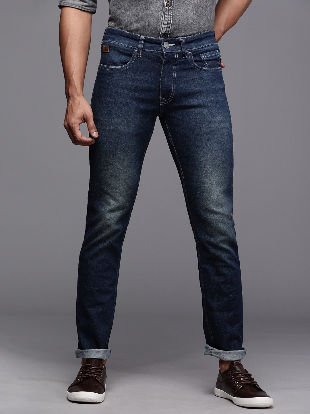 

WROGN Men Denim Light Fade Stretchable Casual Jeans, Blue