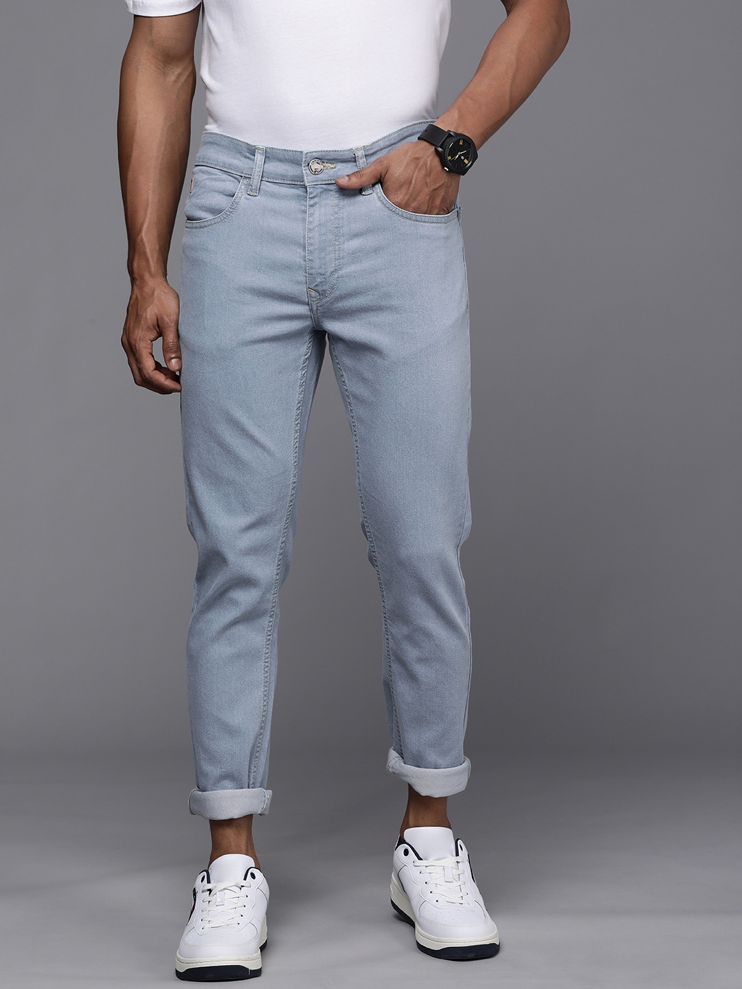 

WROGN Men Blue Skinny Fit Stretchable Jeans