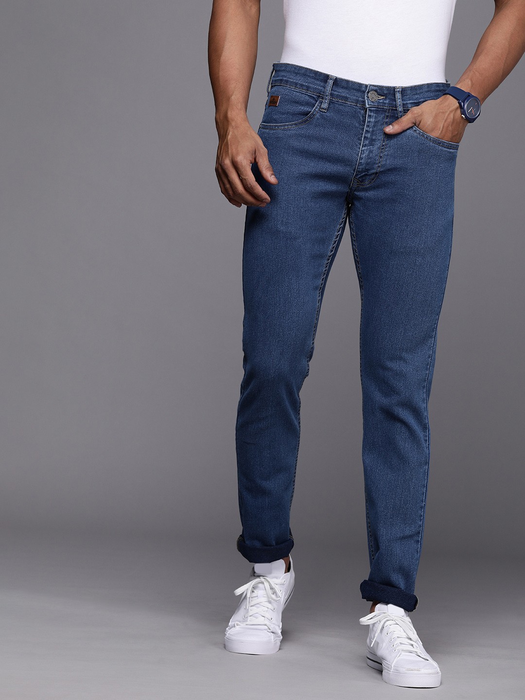 

WROGN Men Blue Slim Fit Stretchable Jeans