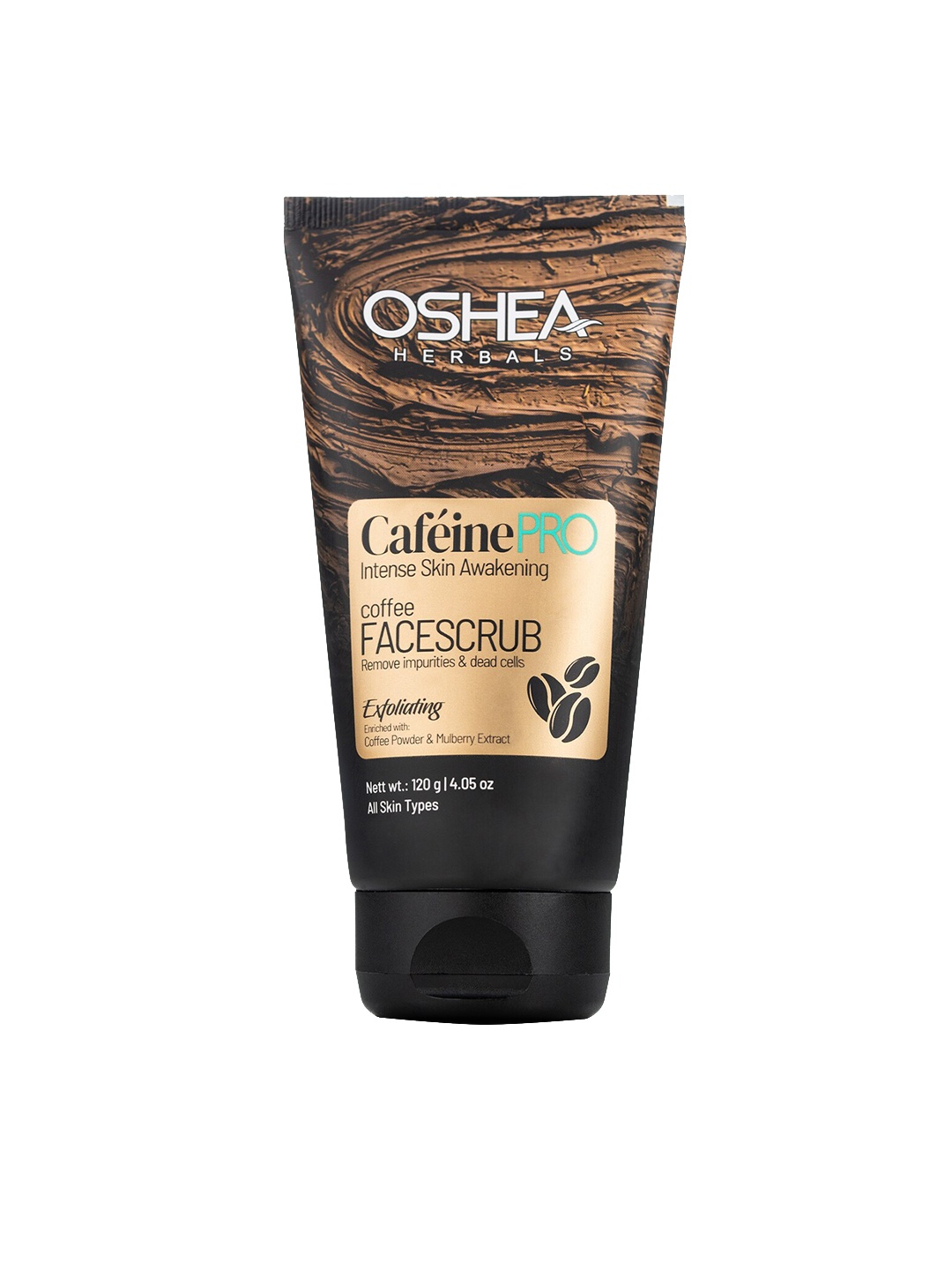 

Oshea Herbals Cafeine Pro Coffee Face Wash with Coffee Powder & Mulberry Extract 120 g, Brown