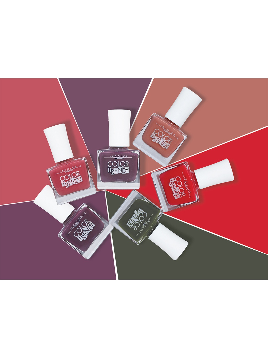 

INCOLOR Set of 6 Color Trendy Matte Nail Polish - Combo 05, Multi