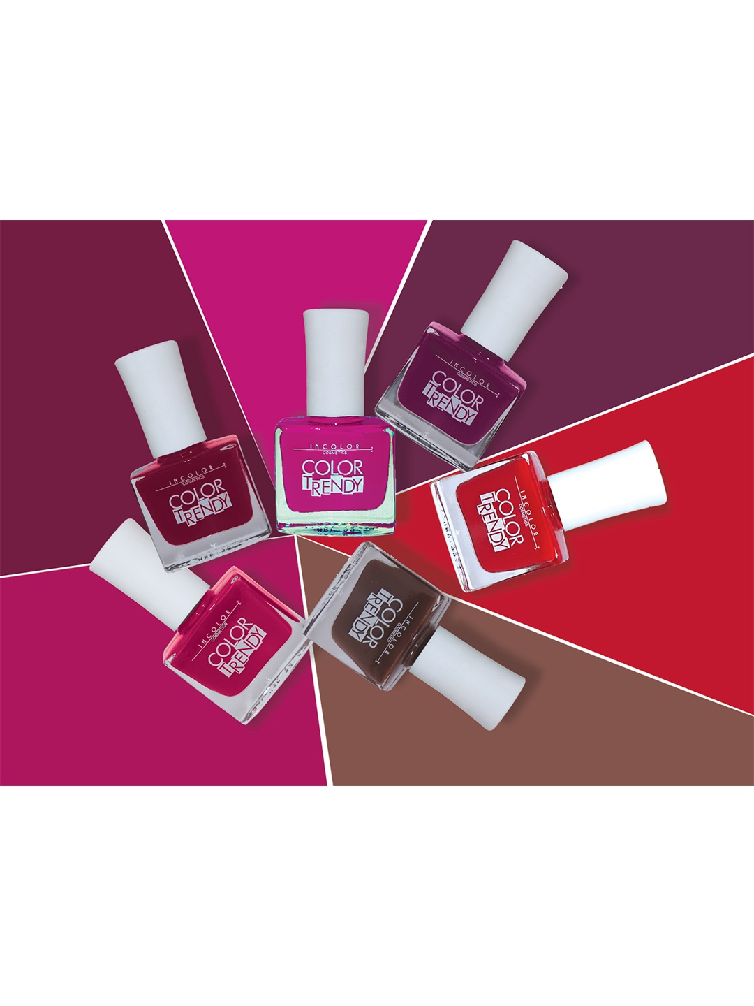 INCOLOR Set of 6 Color Trendy Matte Nail Polish - Combo 07, Multi