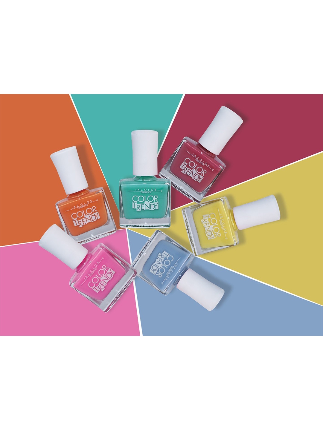 

INCOLOR Set of 6 Color Trendy Matte Nail Polish - Combo 04, Multi