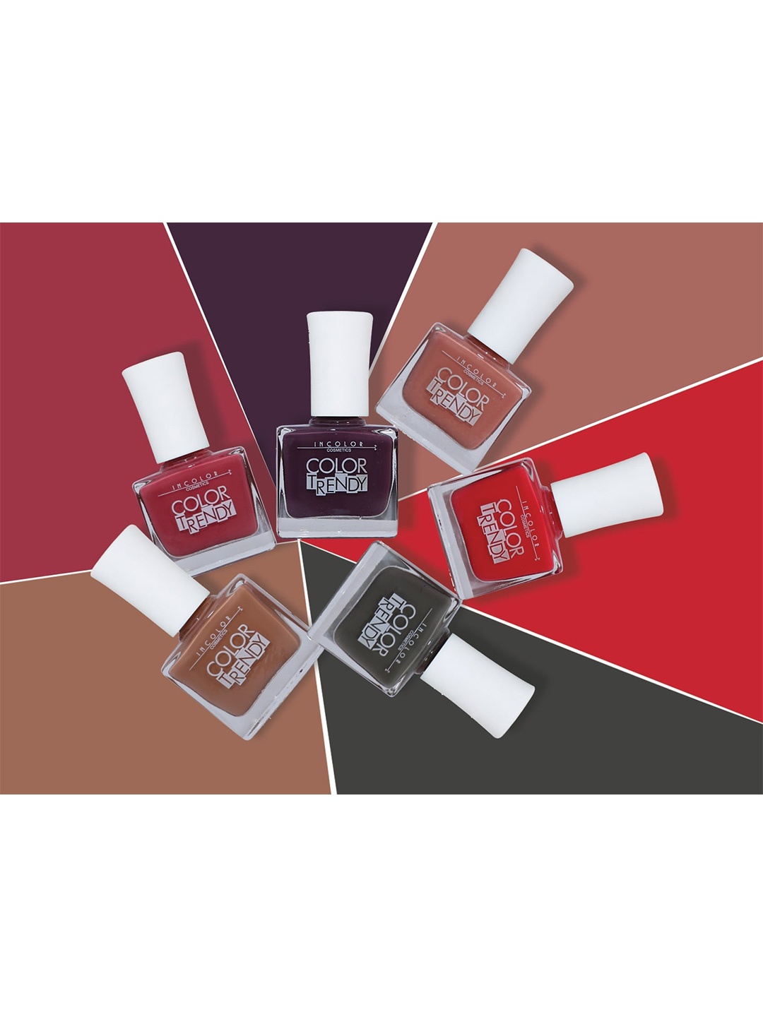 

INCOLOR Set of 6 Color Trendy Matte Nail Polish - Combo 03, Multi