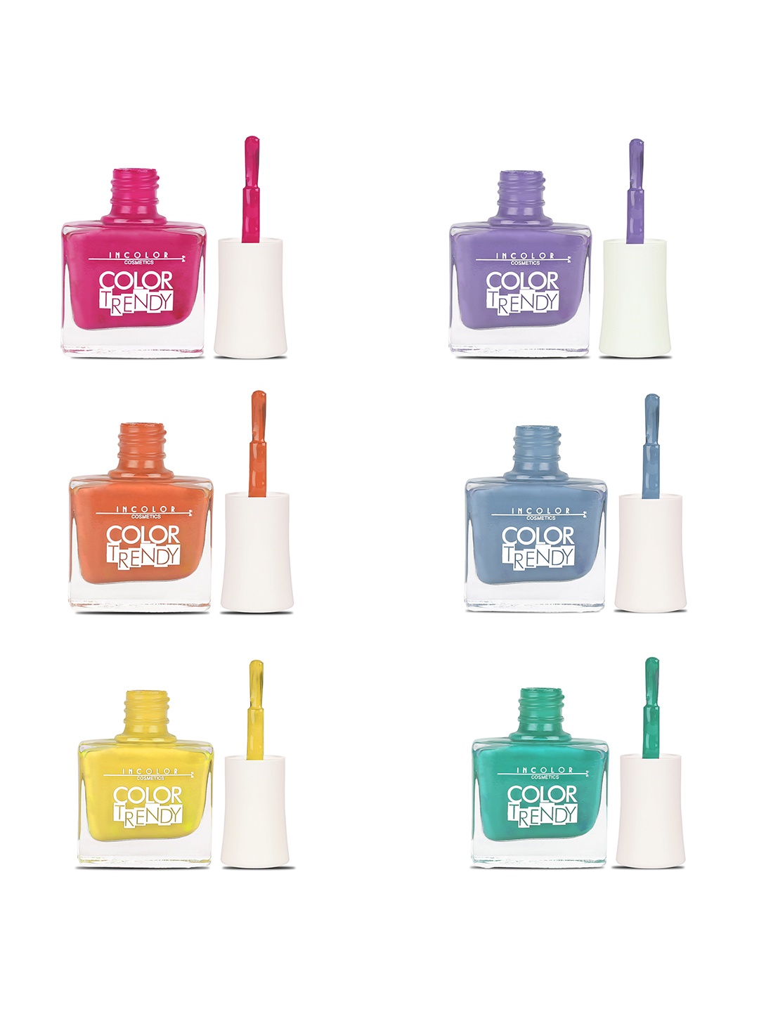 

INCOLOR Set of 6 Color Trendy Matte Nail Polish - Combo 01, Multi