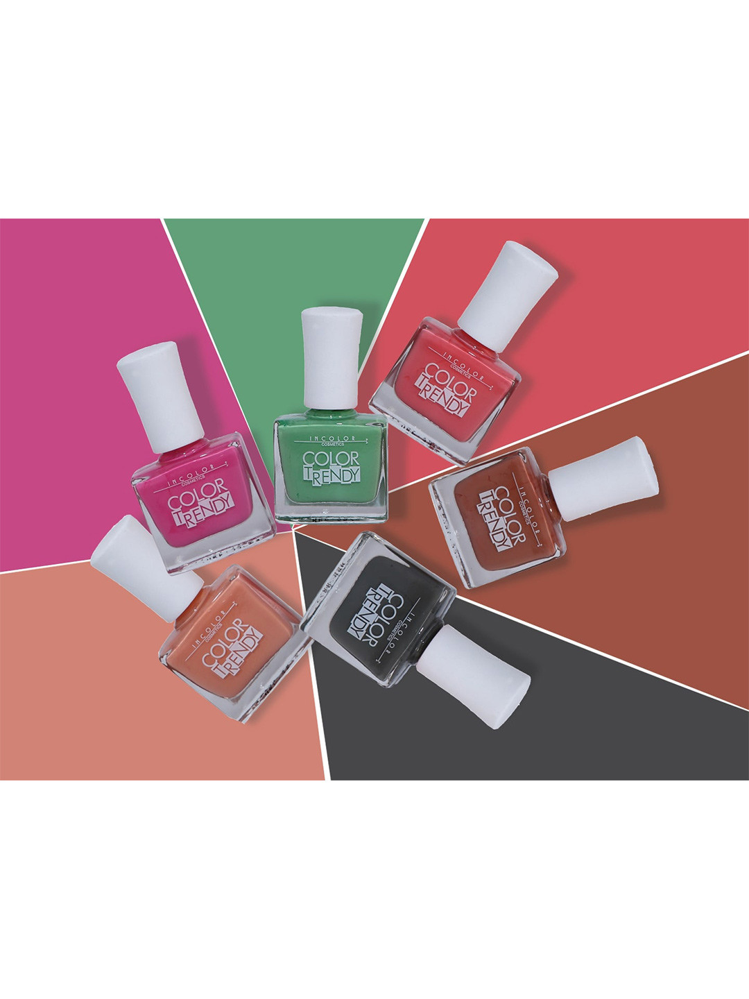 

INCOLOR Set of 6 Color Trendy Matte Nail Polish - Combo 06, Multi