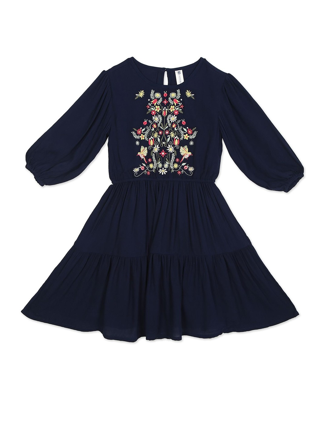 

Cherokee Girls Navy Blue Floral Dress