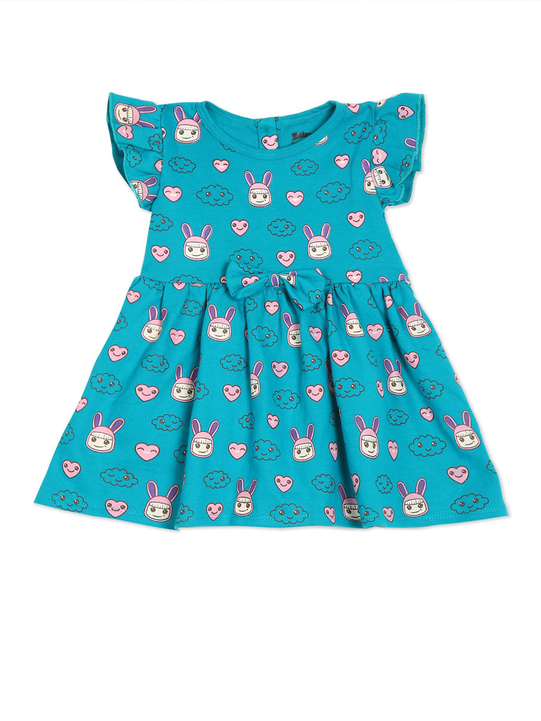 

Colt Girls Blue Printed Dress