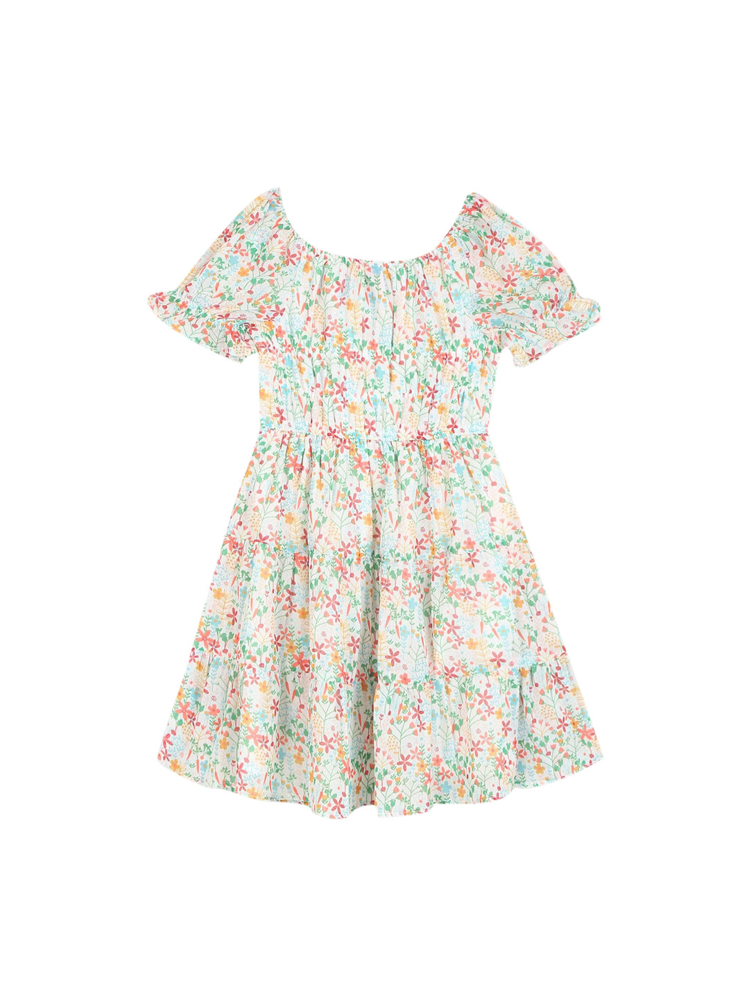 

Donuts Girls White & Red Floral Dress