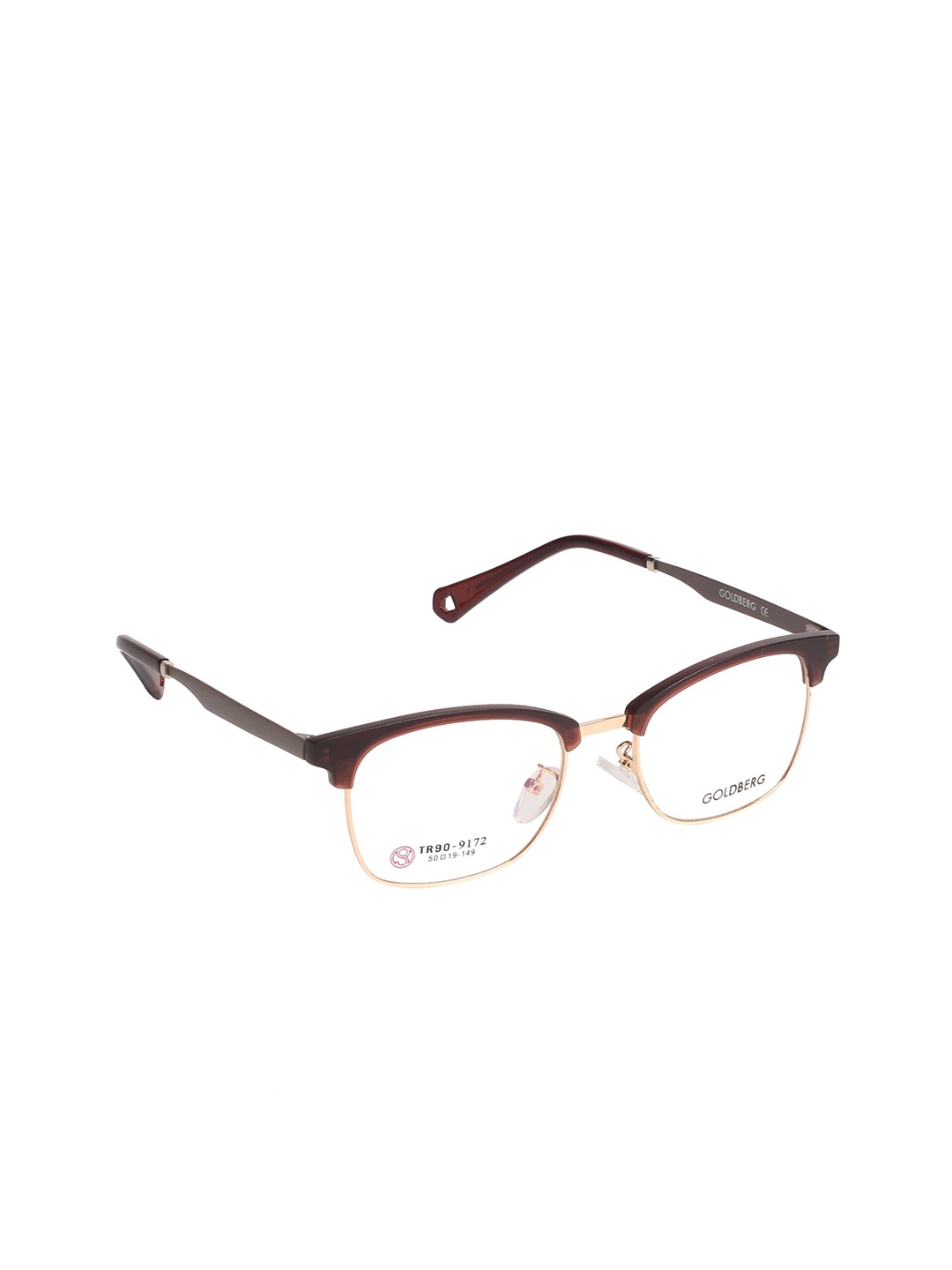 

Gold Berg Unisex Brown & Gold-Toned Full Rim Browline Frames