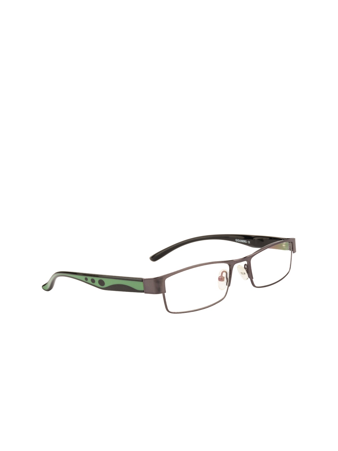 

Gold Berg Unisex Grey & Green Full Rim Rectangle Frames