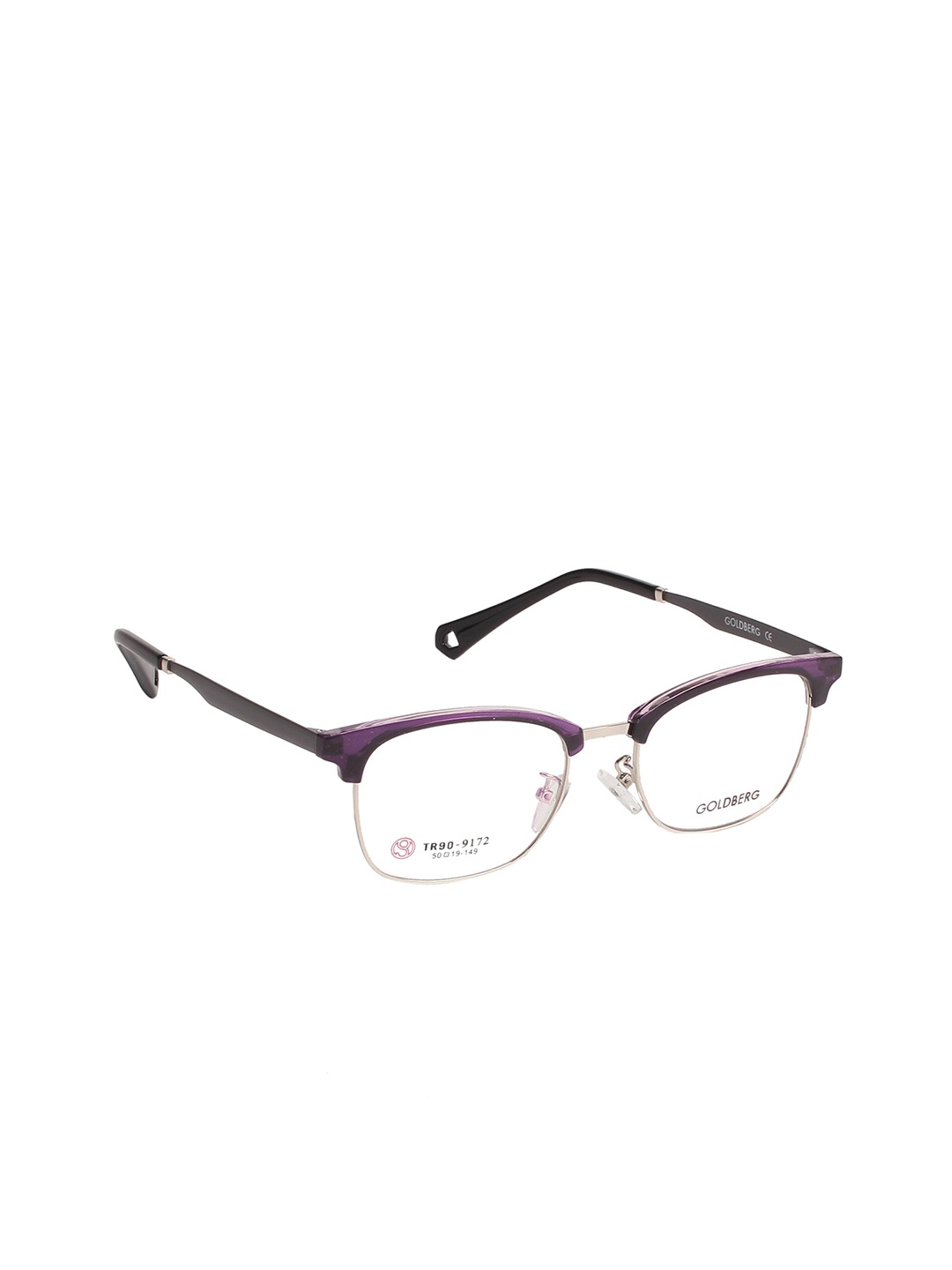 

Gold Berg Unisex Purple Half Rim Browline Frames Eyeglasses