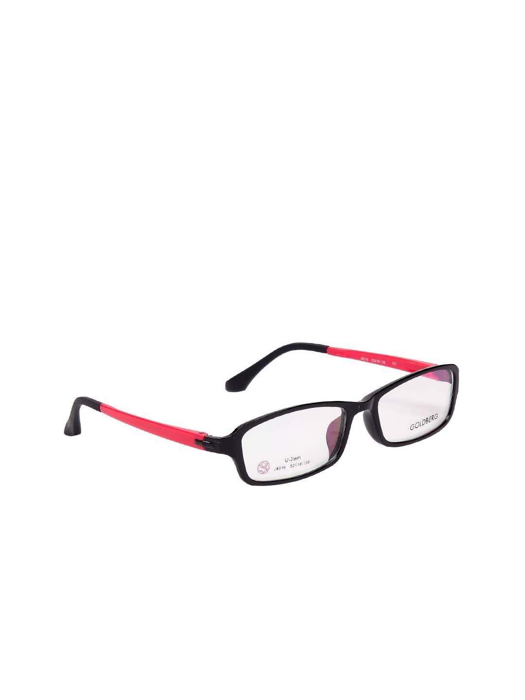 

Gold Berg Unisex Black & Pink Full Rim Rectangle Frames