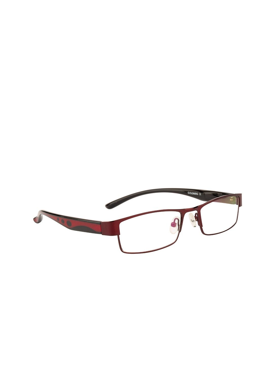 

Gold Berg Unisex Maroon Half Rim Rectangle Frames