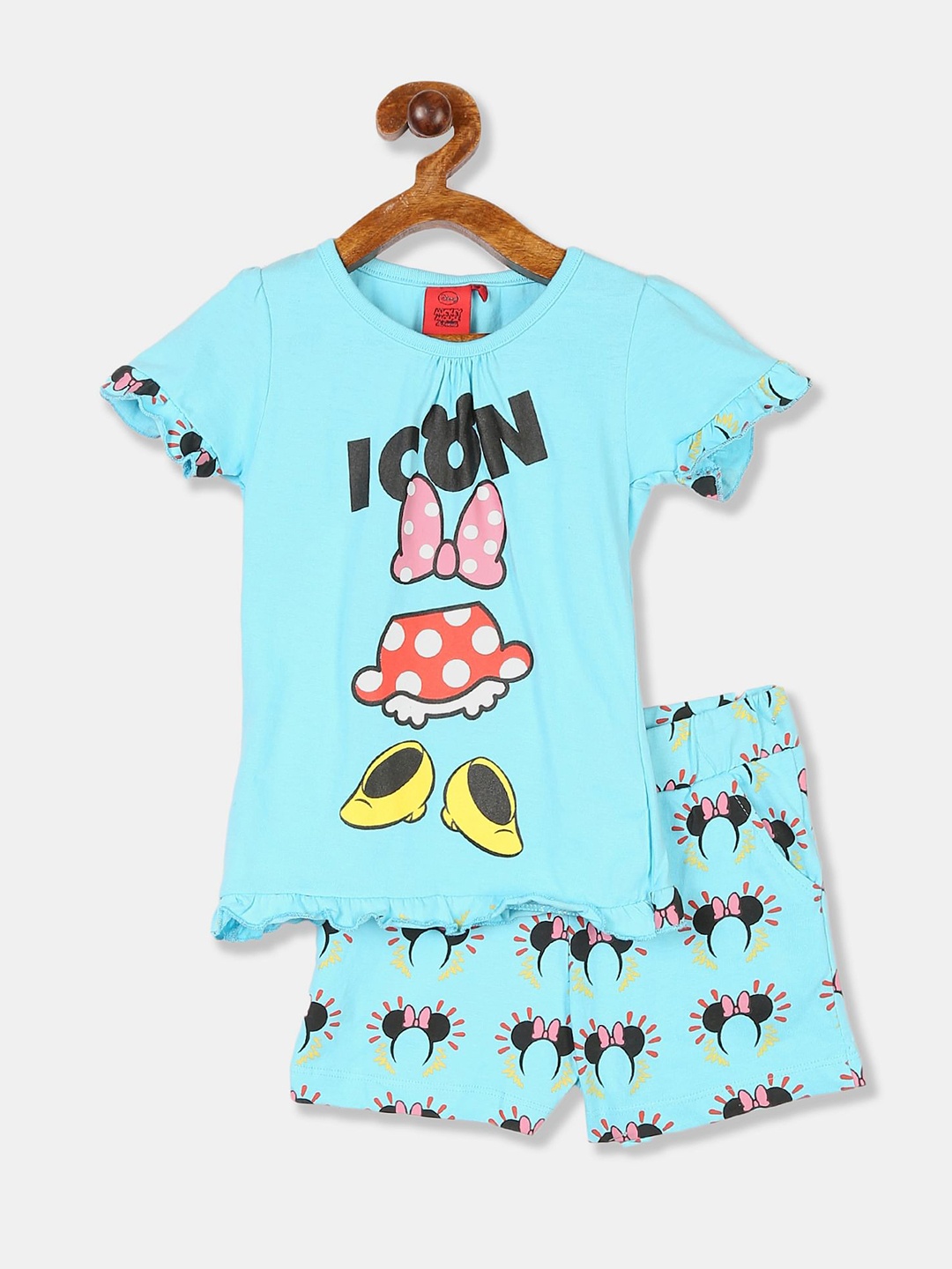 

Colt Girls Blue & Black Printed T-Shirt And Shorts Co-Ord Set