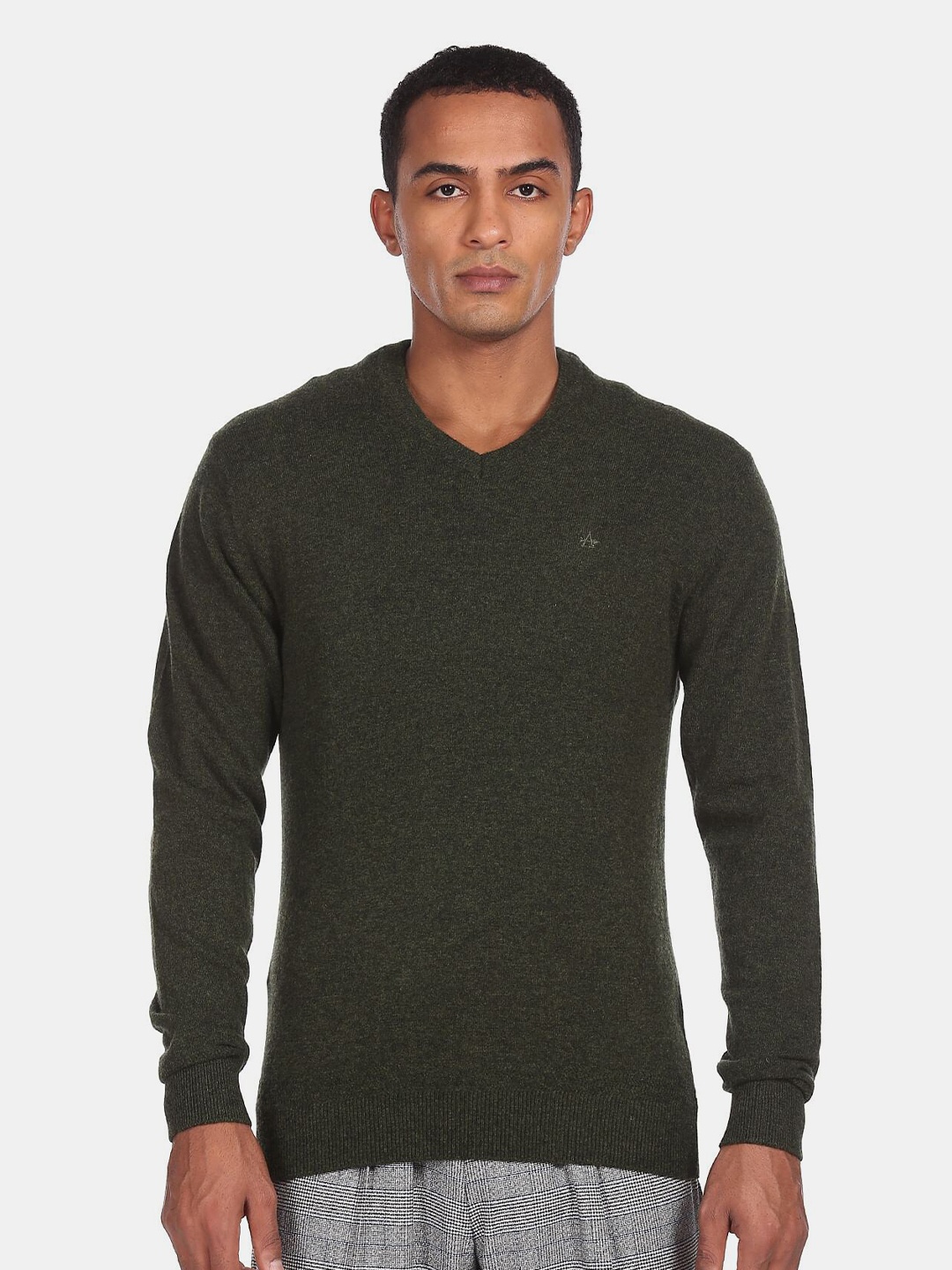 

Arrow Sport Men Olive Green Sweater