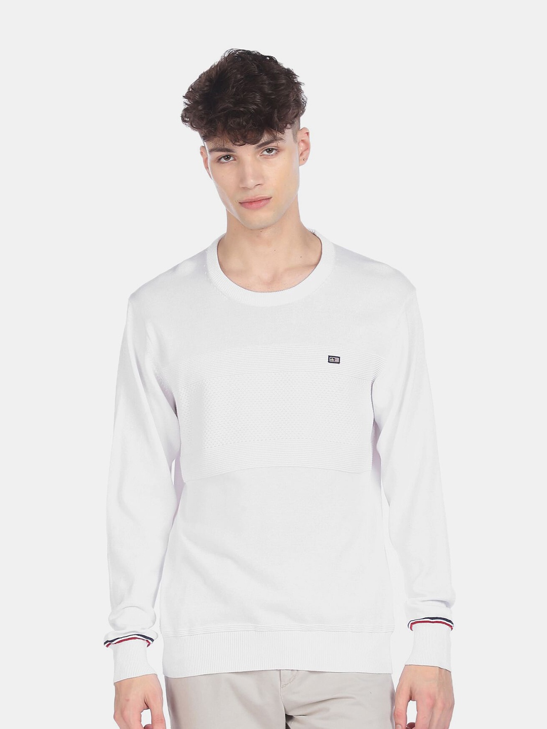 

Arrow Sport Men White Cotton Pullover
