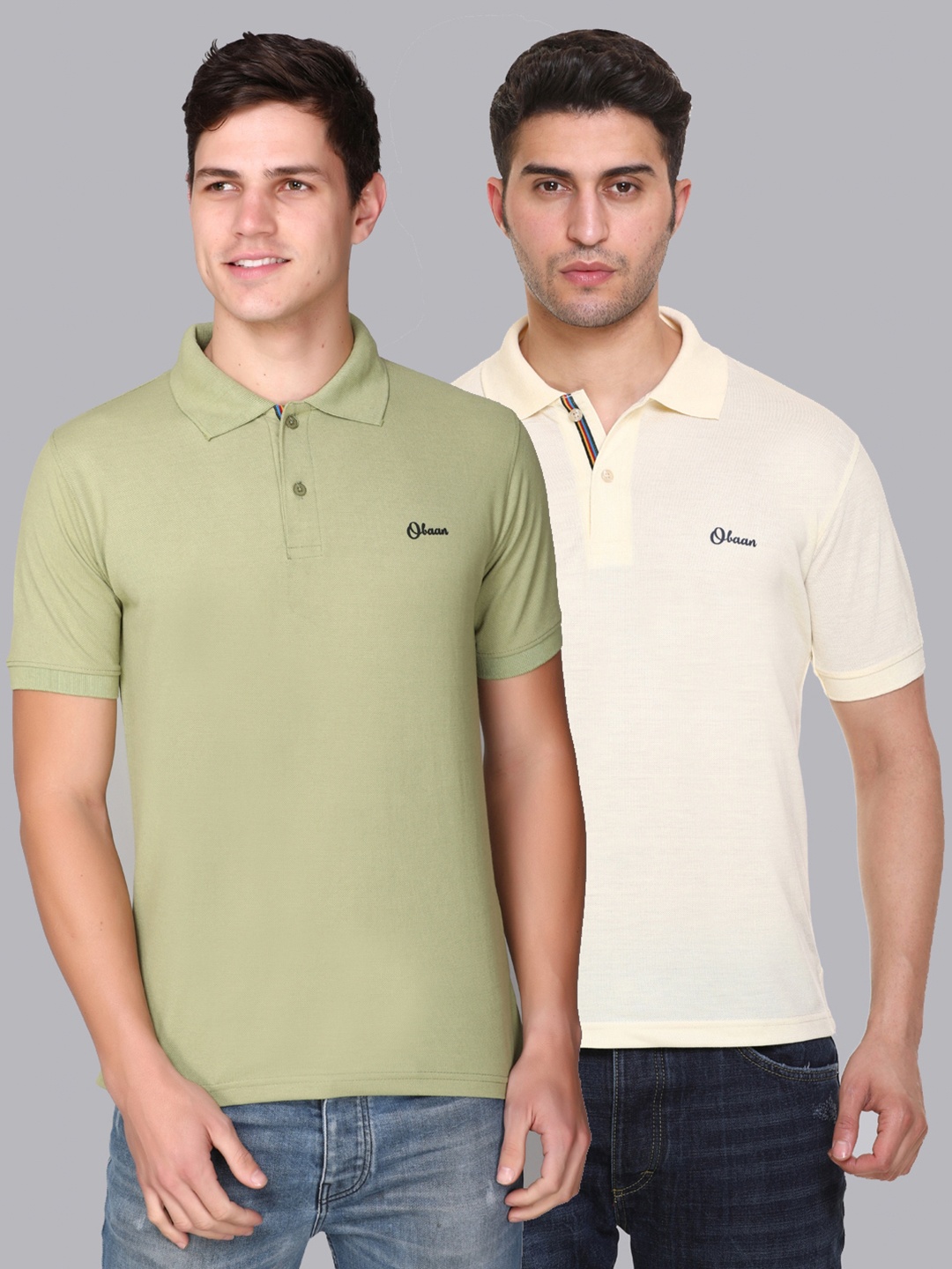 

Obaan Men Pack Of 2 T-shirts, Green