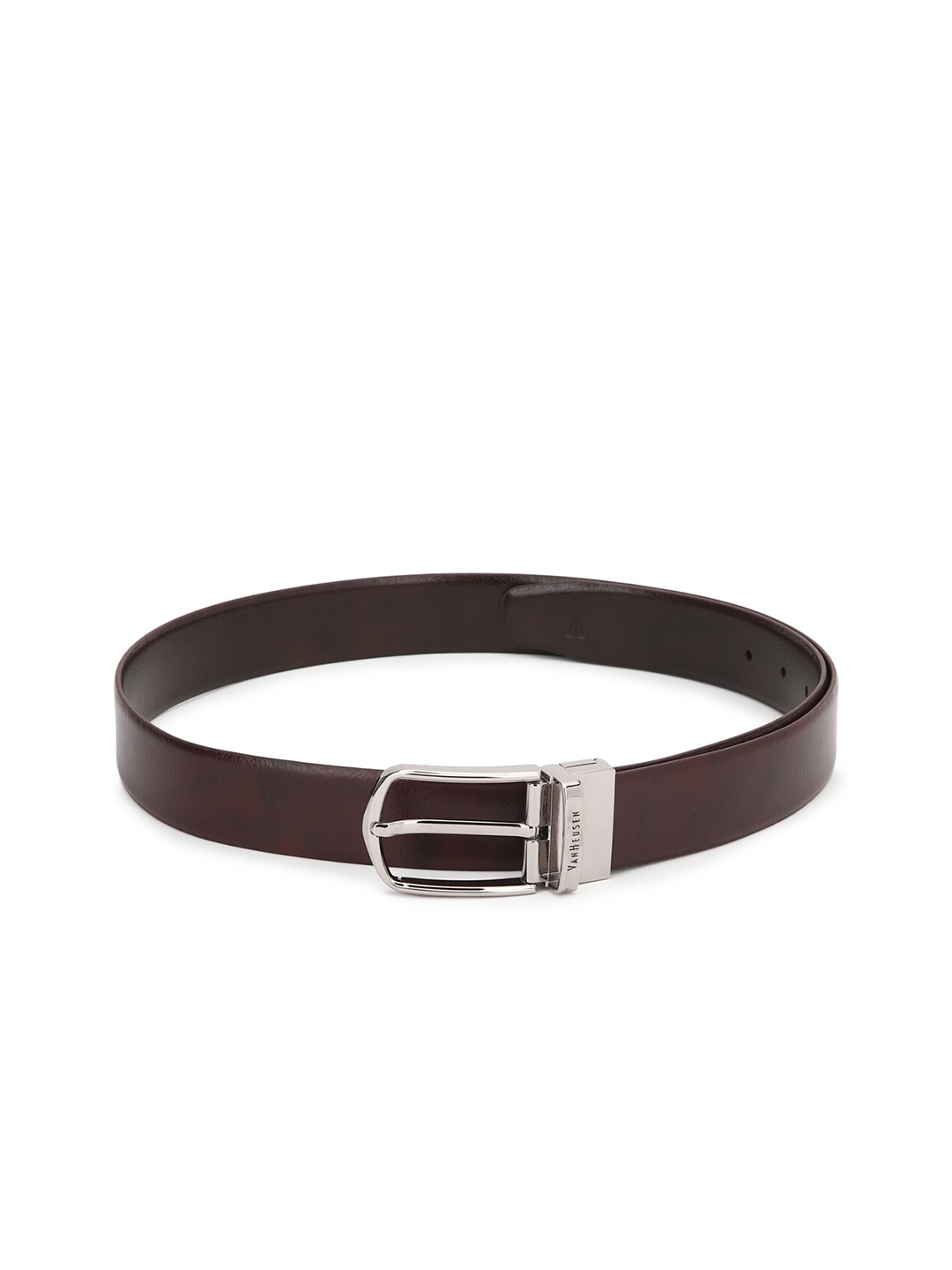 

Van Heusen Men Black Textured Leather Belt