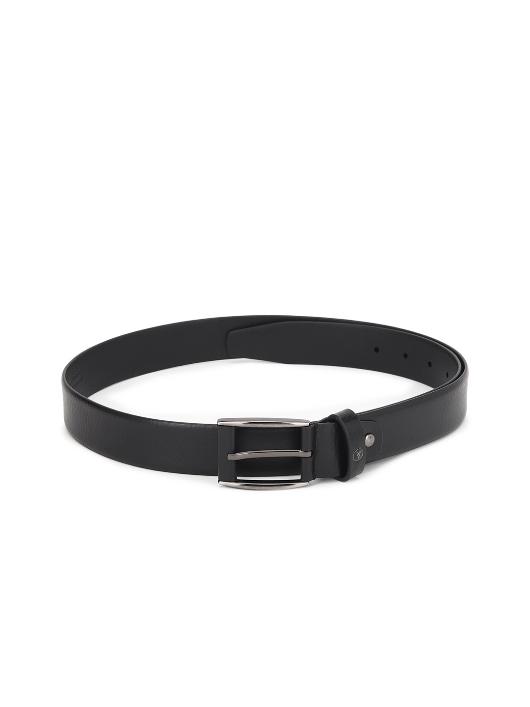 

Van Heusen Men Black Textured Leather Belt