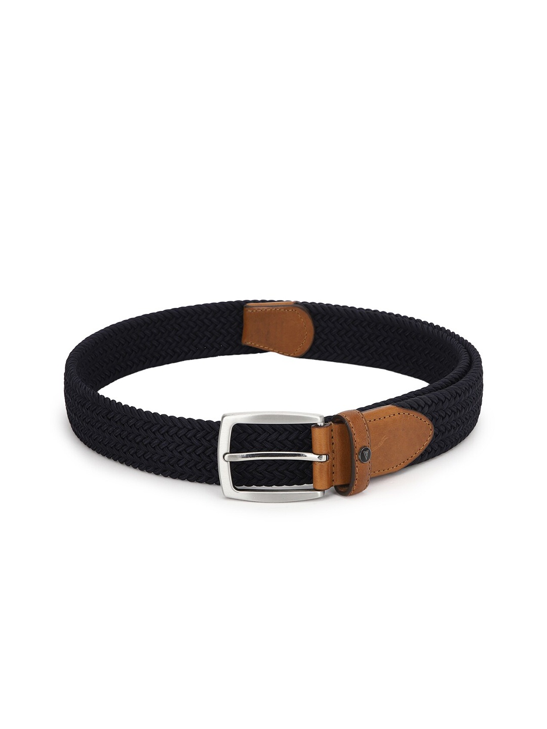 

Van Heusen Men Black Textured Leather Belt