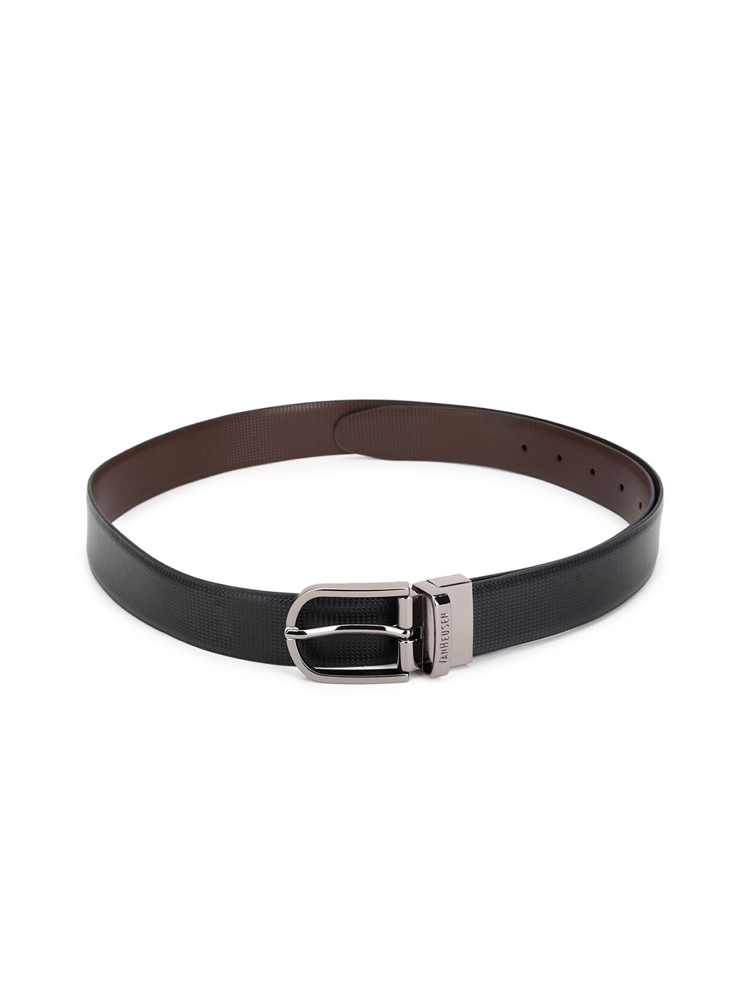 

Van Heusen Men Black Textured Leather Formal Belt