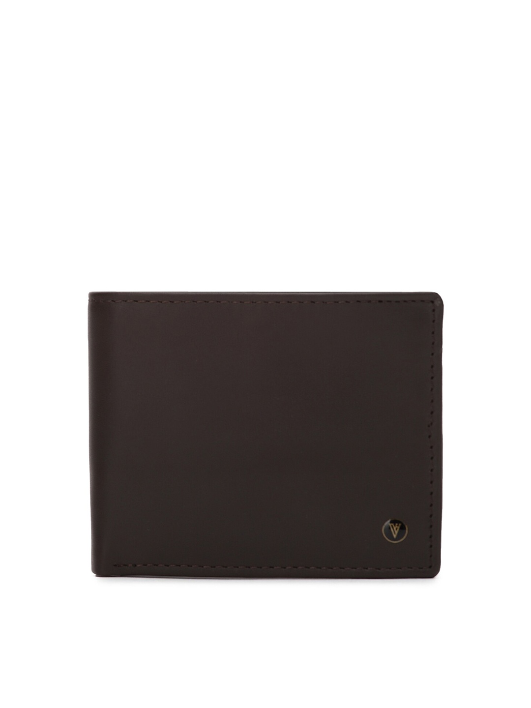 

Van Heusen Men Brown Textured Leather Two Fold Wallet