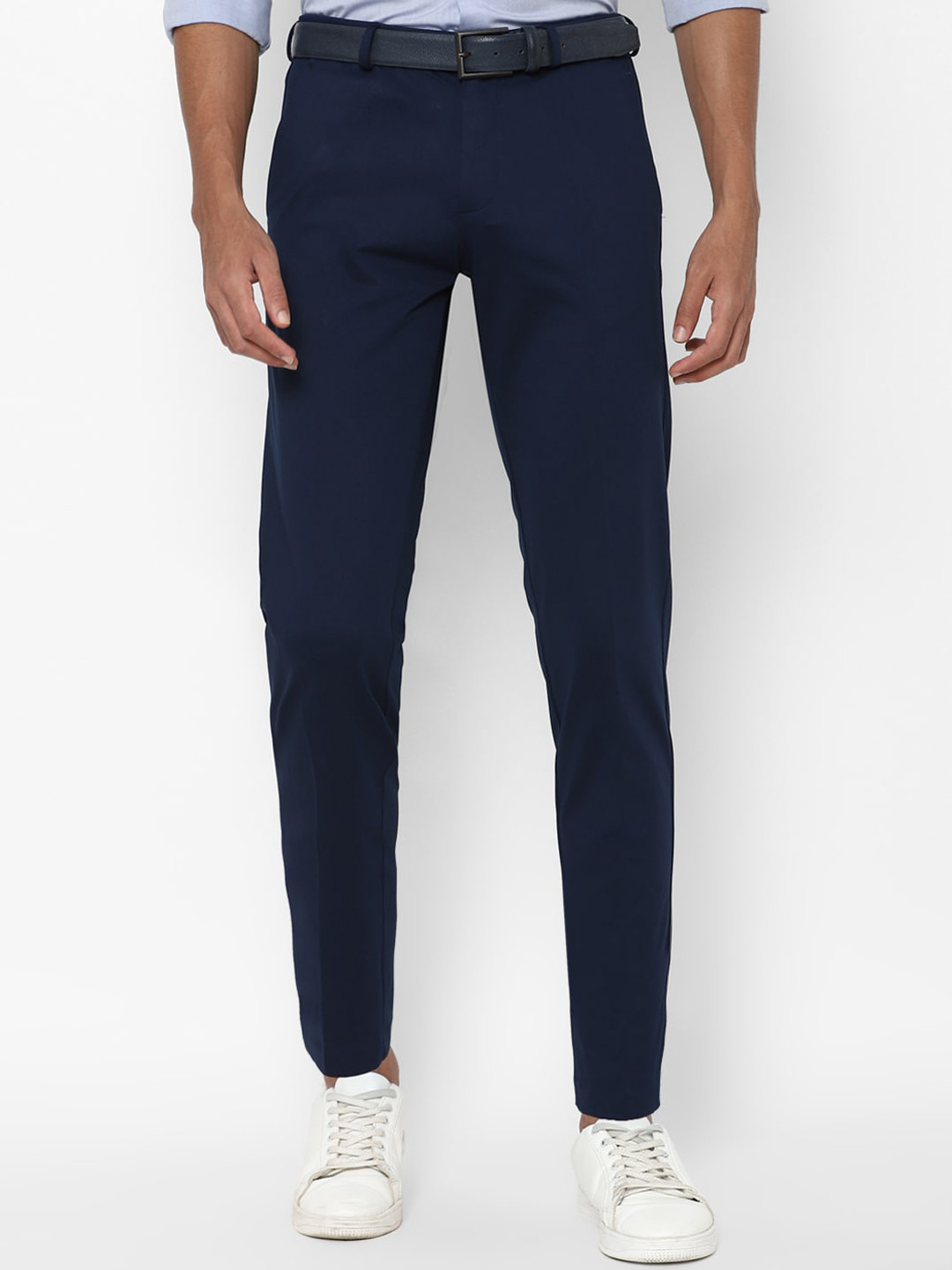 

Allen Solly Men Navy Blue Slim Fit Trousers