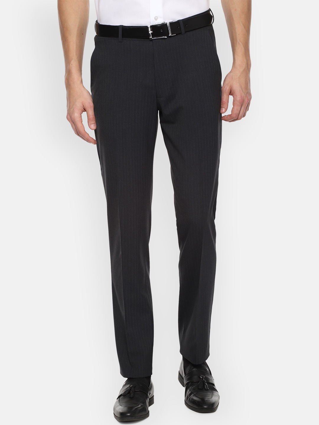 

Louis Philippe Permapress Men Black Slim Fit Trousers