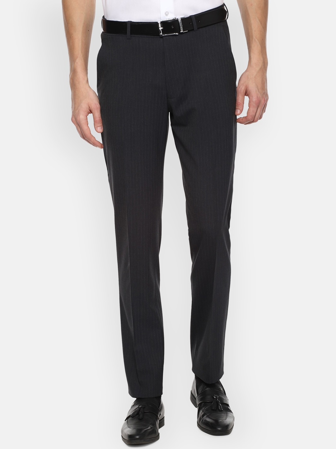 

Louis Philippe Permapress Men Black Slim Fit Formal Trousers