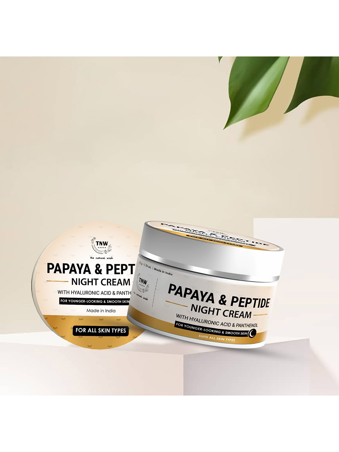 

TNW the natural wash Papaya & Peptide Night Cream- 50g, White