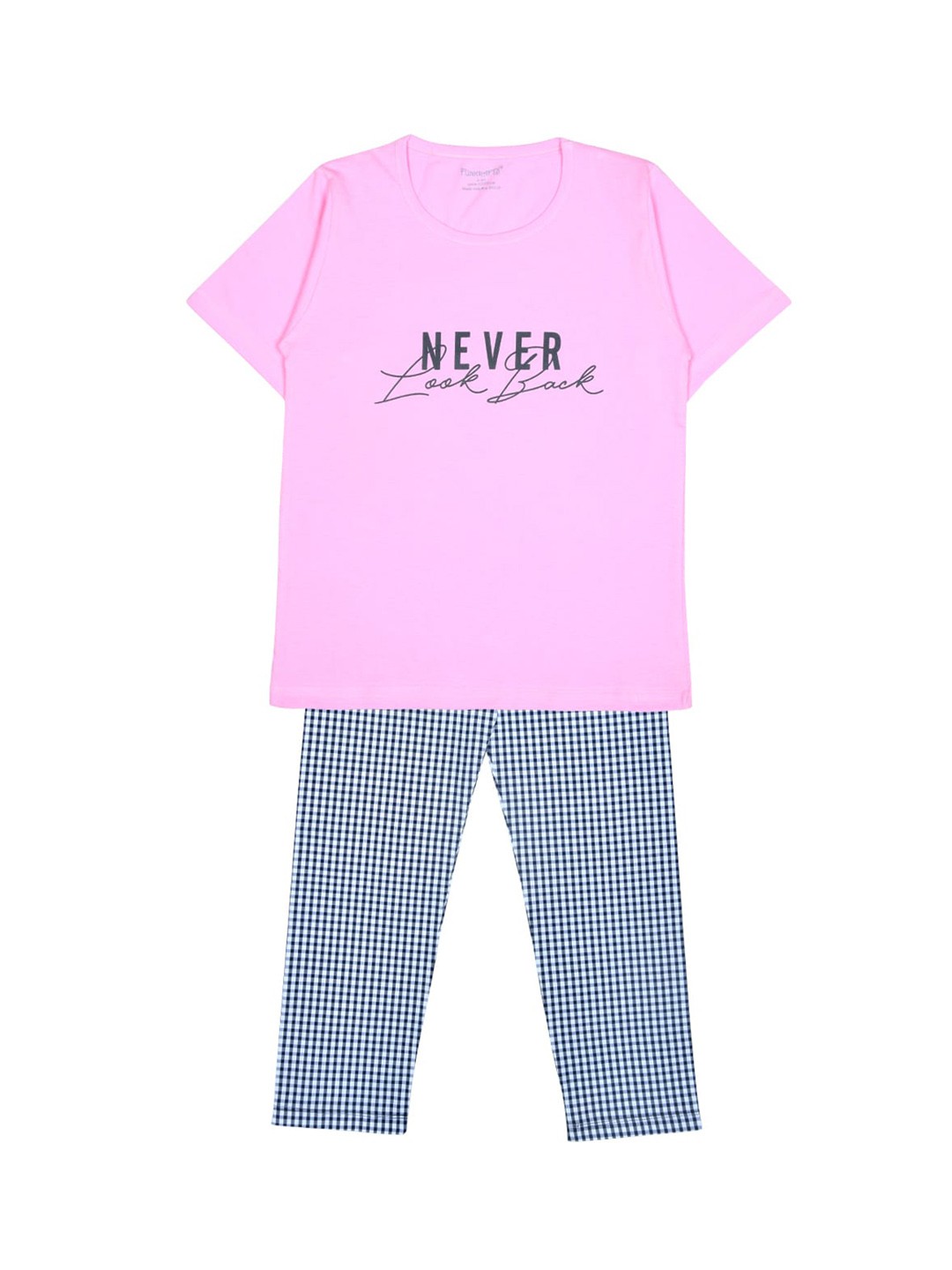 

FUNKRAFTS Unisex Kids Pink & Blue Printed Pure Cotton Night suit