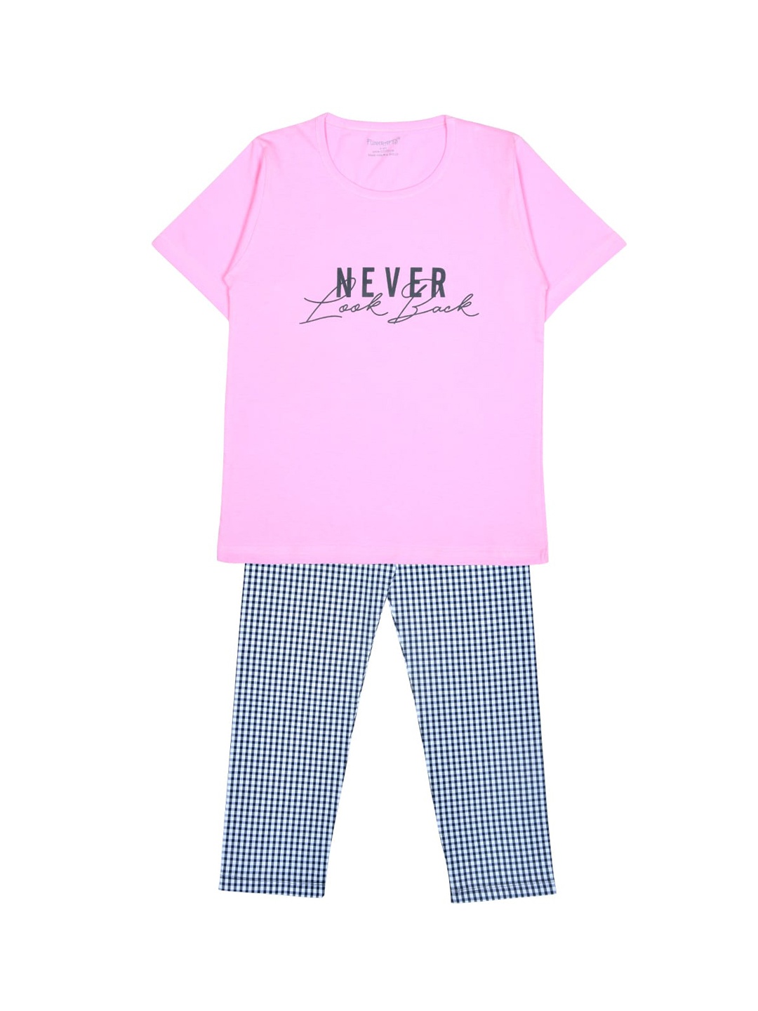 

FUNKRAFTS Unisex Kids Pink Printed Pure Cotton Night Suit