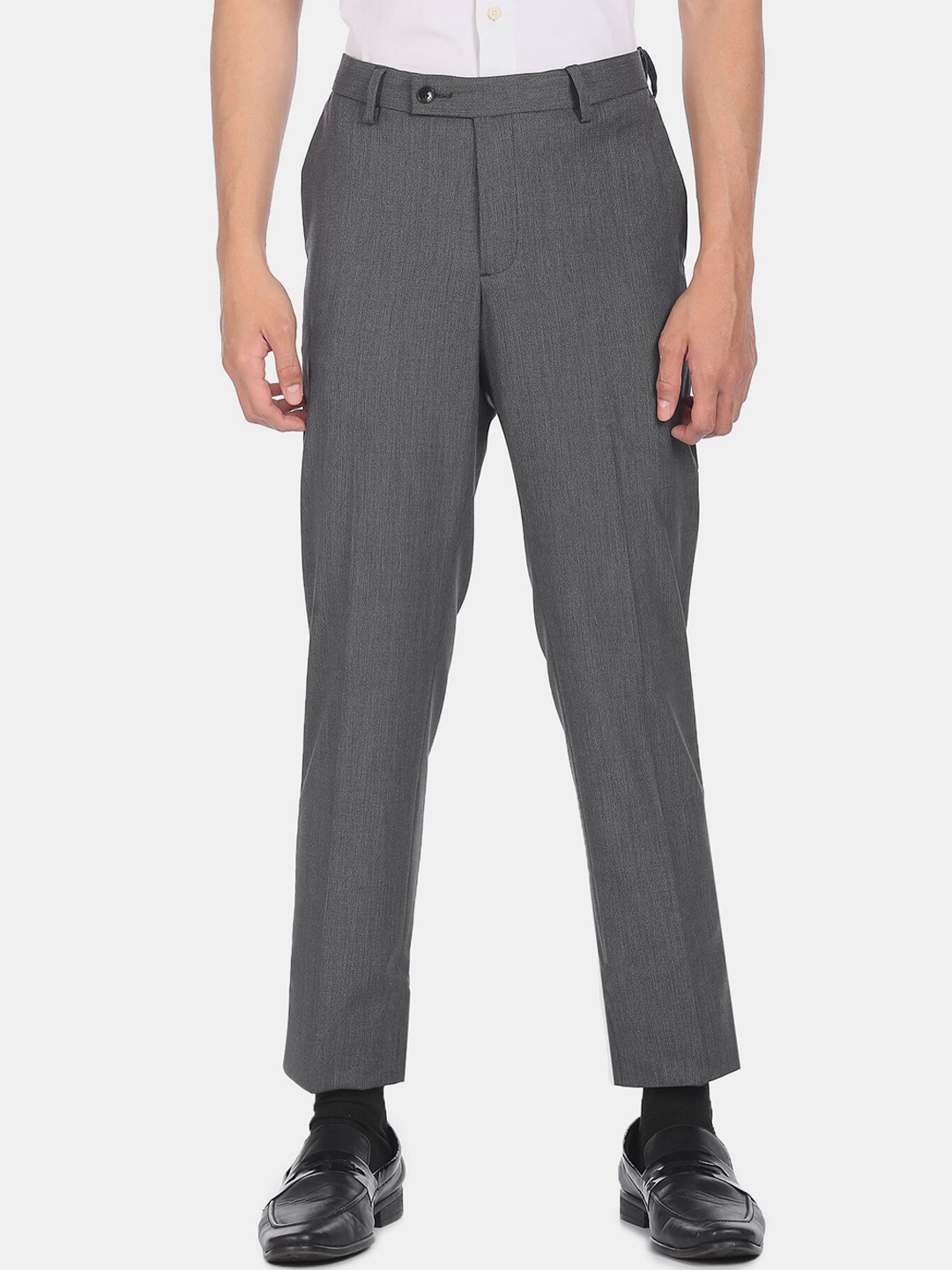 

Arrow Men Grey Regular Fit Trousers