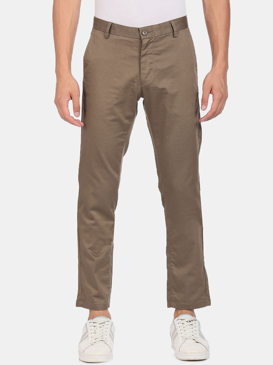 

Arrow Men Brown Mid-Rise Regular-Fit Formal Trousers