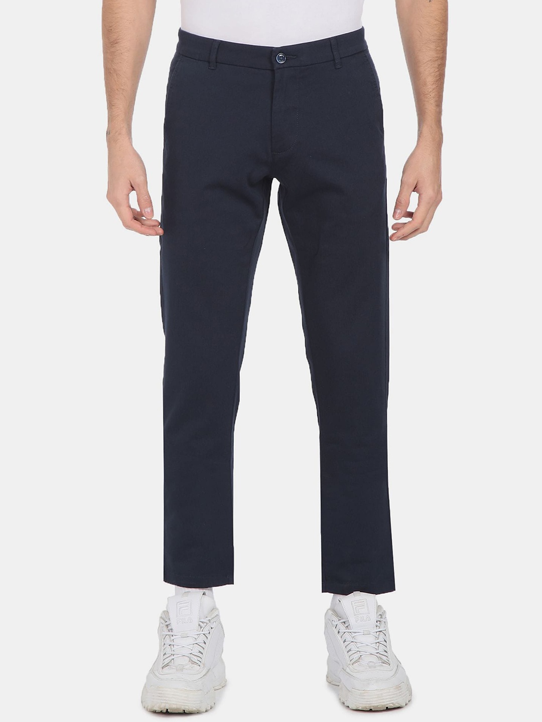 

Arrow Sport Men Blue Slim Fit Low-Rise Trousers