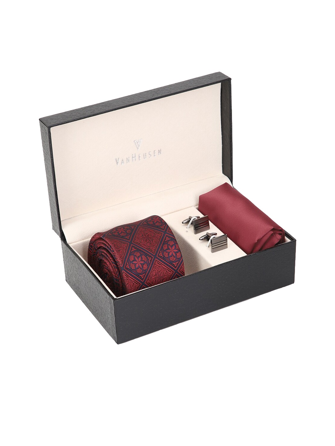 

Van Heusen Men Maroon & Navy Blue Accessory Gift Set