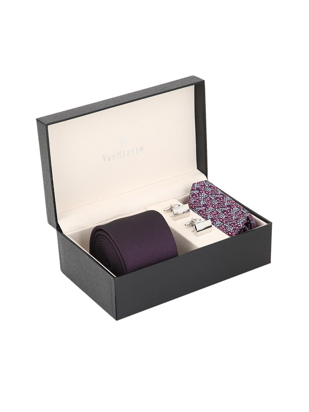 

Van Heusen Men Purple & White Accessory Gift Set
