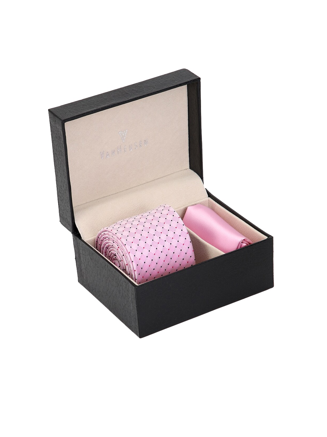 

Van Heusen Men Pink & Black Printed Accessory Gift Set