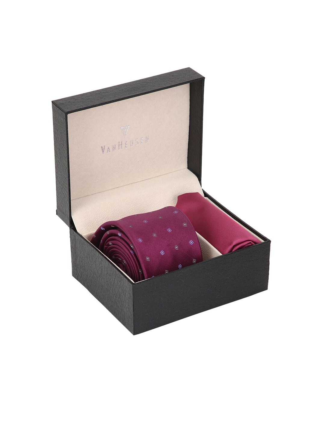 

Van Heusen Men Purple & Blue Printed Accessory Gift Set