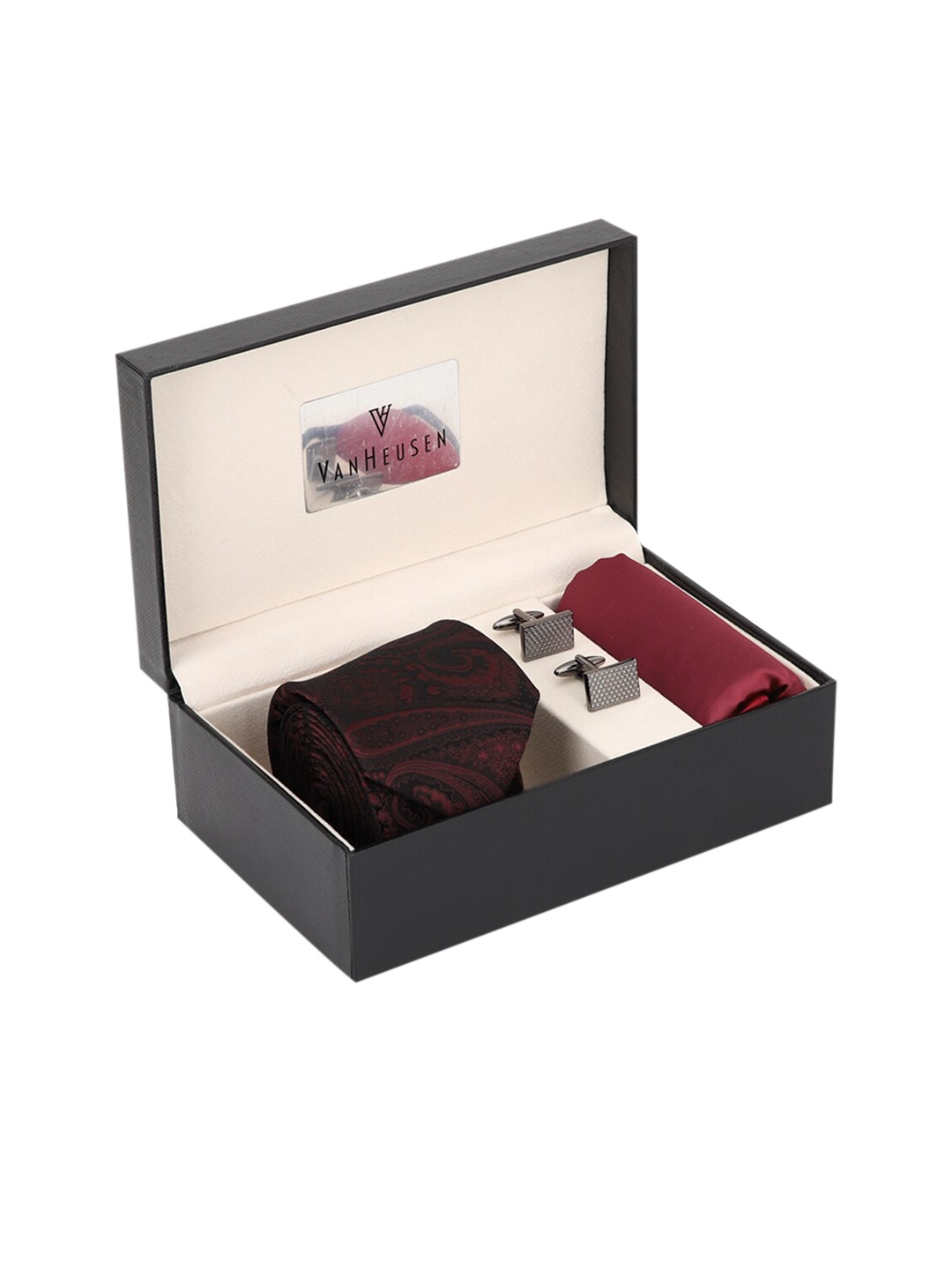 

Van Heusen Men Maroon & Black Accessory Gift Set