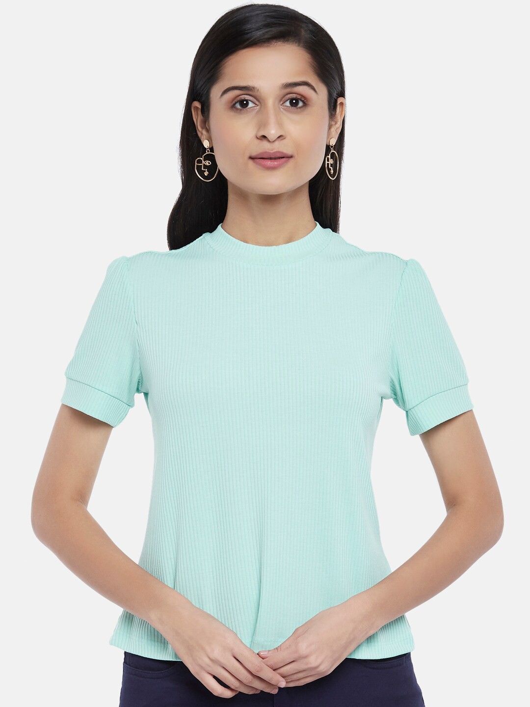 

Honey by Pantaloons Blue Solid Top