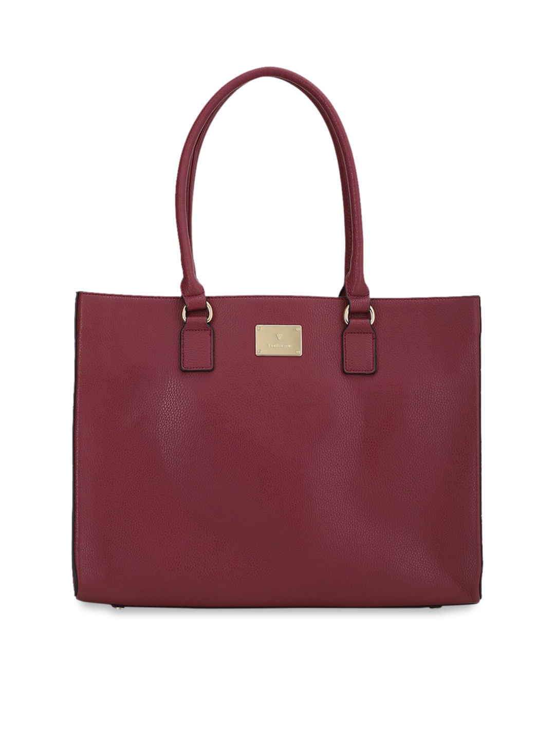 

Van Heusen Woman Maroon PU Structured Handheld Bag